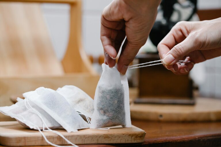 Hands Closing Reusable Tea Bags