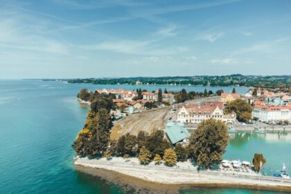 gitzenweiler hof - Stunning aerial shot of Lindau Island on Lake Constance, showcasing its natural b